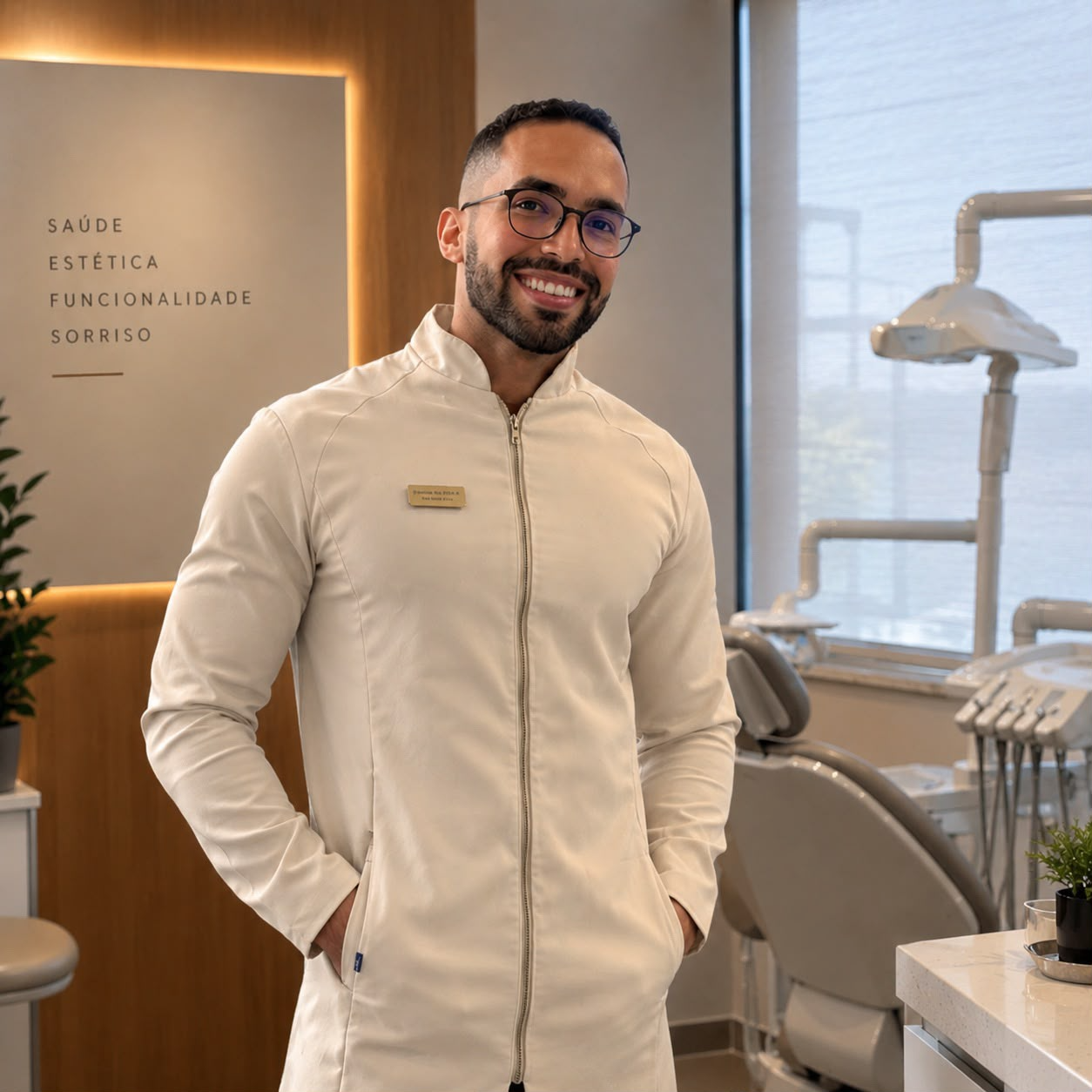 Dr. Marcus Alexandre, cirurgião-dentista da Cardoso Odontologia, no consultório
